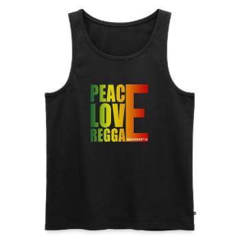 Peace Love Reggae Gradient - Men's Premium Organic Tank Top - black - Front - Michal (187cm)