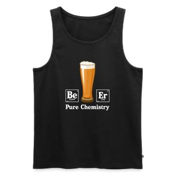 Pure Chemistry - Men's Premium Organic Tank Top - black - Front - AI Model Male 178 light (178cm)