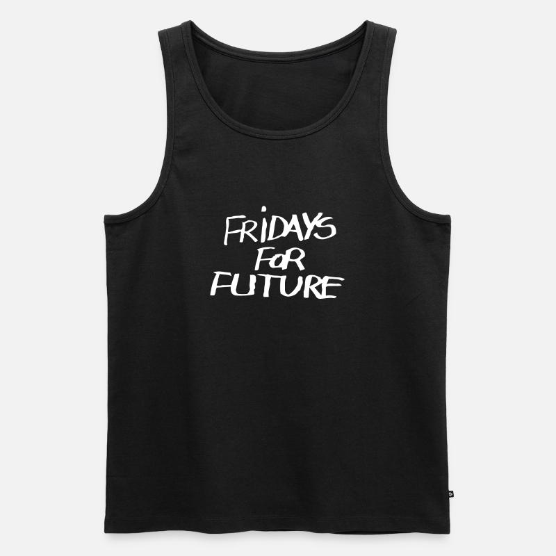 Fridays for future - Männer Premium Bio Tank Top - Schwarz