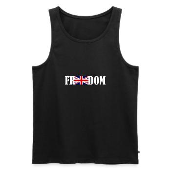 Drapeau de l'Angleterre Freedom Peace UK Flag Gift - Débardeur bio Premium Homme - noir - Devant - Michal (187cm)