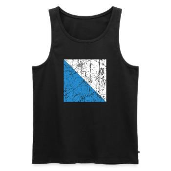 Zurich flag Zuerich Fahne Schweiz Switzerland - Men's Premium Organic Tank Top - black - Front - AI Model Male 178 light (178cm)