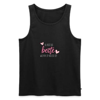Du bist das beste was mir je passiert ist - Männer Premium Bio Tank Top - Schwarz - Vorne - Michal (187cm)