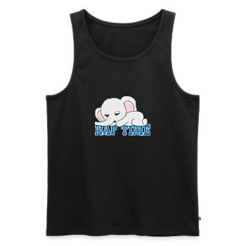 nap - Men's Premium Organic Tank Top - black - Front - AI Model Male 178 light (178cm)