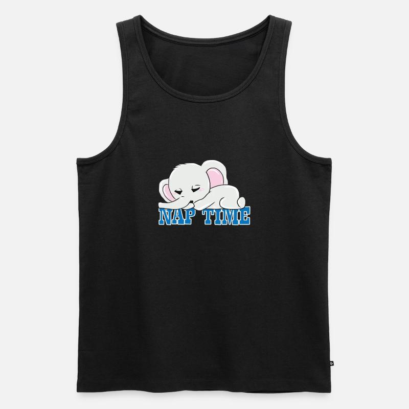 Nickerchen - Männer Premium Bio Tank Top - Schwarz