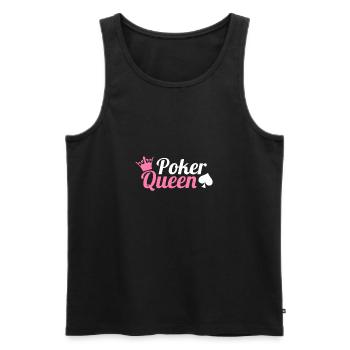 Poker Königin - Männer Premium Bio Tank Top - Schwarz - Vorne - AI Model Male 178 light (178cm)