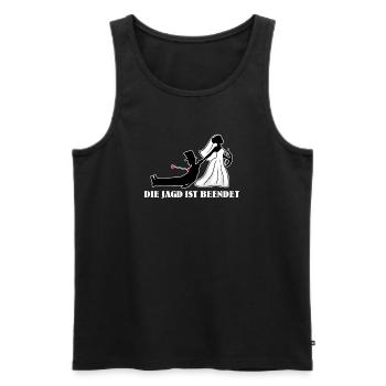 Junggesellinnenabschied Hochzeitsfeier Polterabend - Männer Premium Bio Tank Top - Schwarz - Vorne - Michal (187cm)