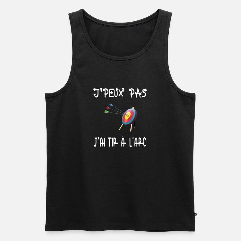 Ich kann nicht Bogenschießen - Männer Premium Bio Tank Top - Schwarz
