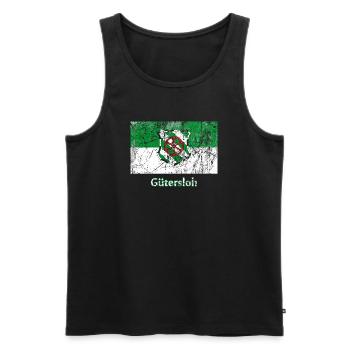 flag Guetersloh Stadtfahne city flag drapeau - Men's Premium Organic Tank Top - black - Front - AI Model Male 178 light (178cm)