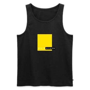 sun is shining - Männer Premium Bio Tank Top - Schwarz - Vorne - Michal (187cm)