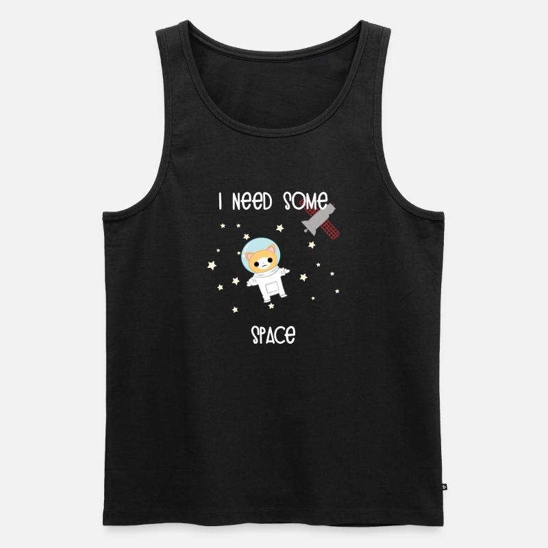 Wissenschaft Katze - Männer Premium Bio Tank Top - Schwarz