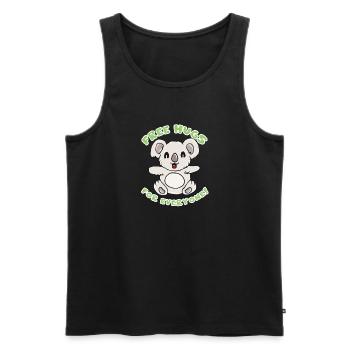 Koala Umarmung - Männer Premium Bio Tank Top - Schwarz - Vorne - Michal (187cm)