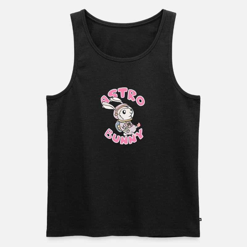 Astronaut Hase - Männer Premium Bio Tank Top - Schwarz