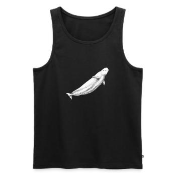 Beluga - Débardeur bio Premium Homme - noir - Devant - Michal (187cm)