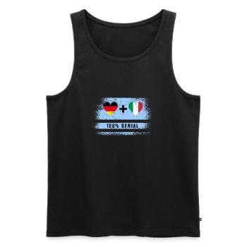 Germany and Italy 100% Ingenious / Gift - Men's Premium Organic Tank Top - black - Front - AI Model Male 178 light (178cm)