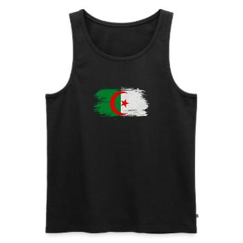 Algeria Vintage Flag / Gift Algiers - Men's Premium Organic Tank Top - black - Front - AI Model Male 178 light (178cm)