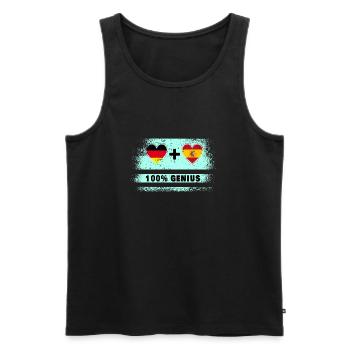 Allemagne et Espagne 100 % génial / cadeau - Débardeur bio Premium Homme - noir - Devant - Michal (187cm)