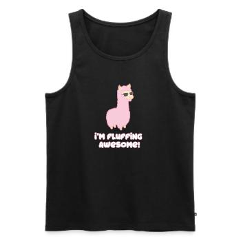 Cooles Lama - Männer Premium Bio Tank Top - Schwarz - Vorne - AI Model Male 178 light (178cm)