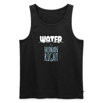 Water is a Human Right - Männer Premium Bio Tank Top - Schwarz - Vorne - AI Model Male 178 light (178cm)