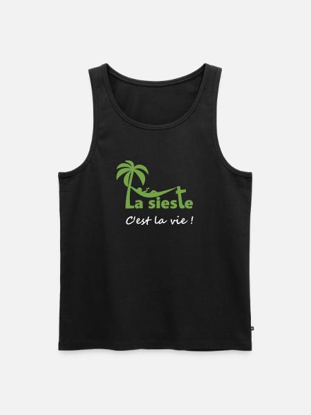 La sieste - Débardeur bio Premium Homme - noir