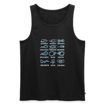 12 Knoten Boot Segeln Kapitän Seemannsknoten - Männer Premium Bio Tank Top - Schwarz - Vorne - Michal (187cm)