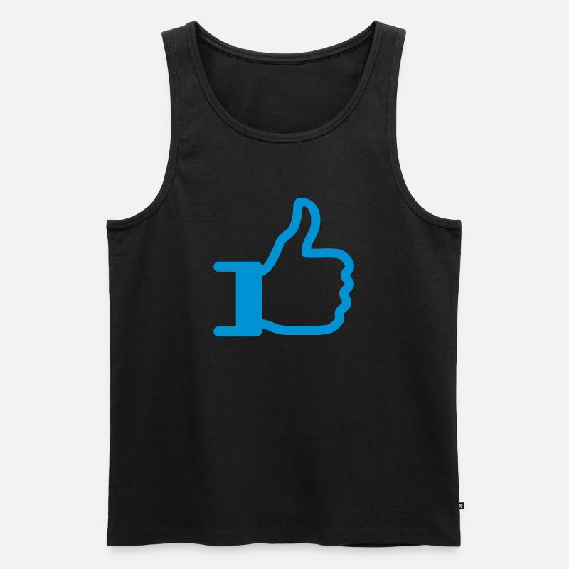 like - Männer Premium Bio Tank Top - Schwarz