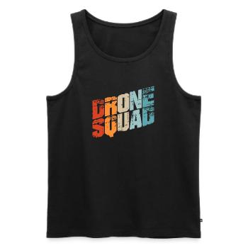 Drone / Drone Shirts / Drone Pilot - Men's Premium Organic Tank Top - black - Front - AI Model Male 178 light (178cm)