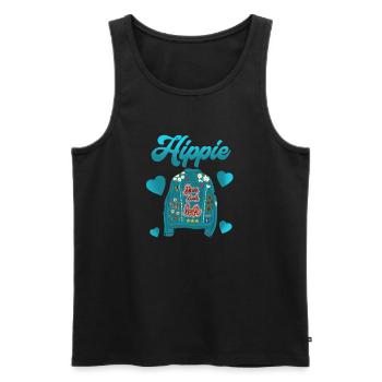 Hippie - Débardeur bio Premium Homme - noir - Devant - Michal (187cm)