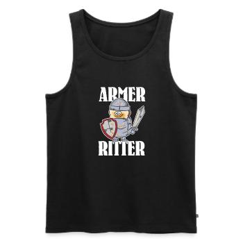 Armer Ritter, Frech Toast - Männer Premium Bio Tank Top - Schwarz - Vorne - Michal (187cm)