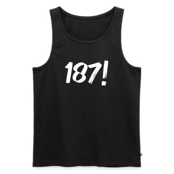 Numbers One Eight Seven - Men's Premium Organic Tank Top - black - Front - AI Model Male 178 light (178cm)