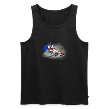 Ski - Men's Premium Organic Tank Top - black - Front - AI Model Male 178 light (178cm)