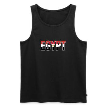 Egypt Flag Bold Typographic - Men's Premium Organic Tank Top - black - Front - AI Model Male 178 light (178cm)