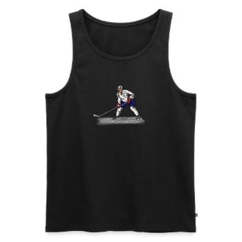 hockey - Men's Premium Organic Tank Top - black - Front - AI Model Male 178 light (178cm)