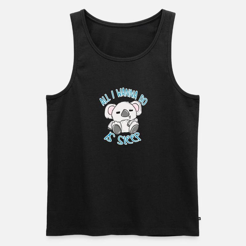Koala - Männer Premium Bio Tank Top - Schwarz