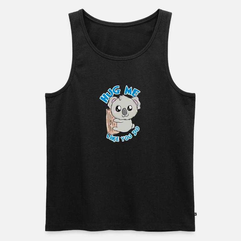 Koala - Männer Premium Bio Tank Top - Schwarz