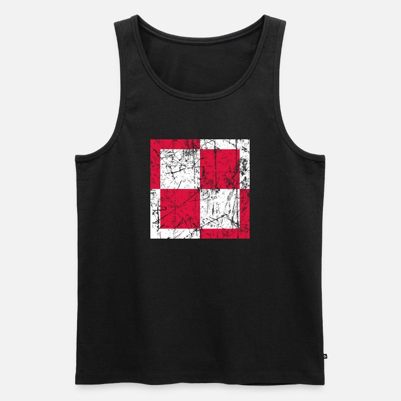 Fliegerabzeichen Polen Luftwaffe Roundel Polen - Männer Premium Bio Tank Top - Schwarz