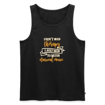 Klassische Musik - Männer Premium Bio Tank Top - Schwarz - Vorne - AI Model Male 178 light (178cm)