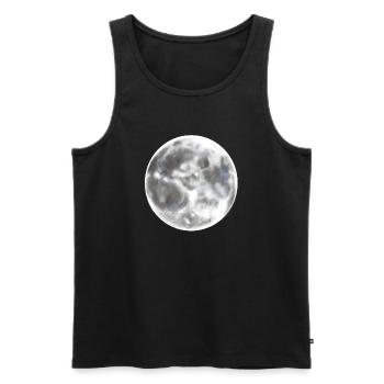 Full moon moon night - Men's Premium Organic Tank Top - black - Front - AI Model Male 178 light (178cm)