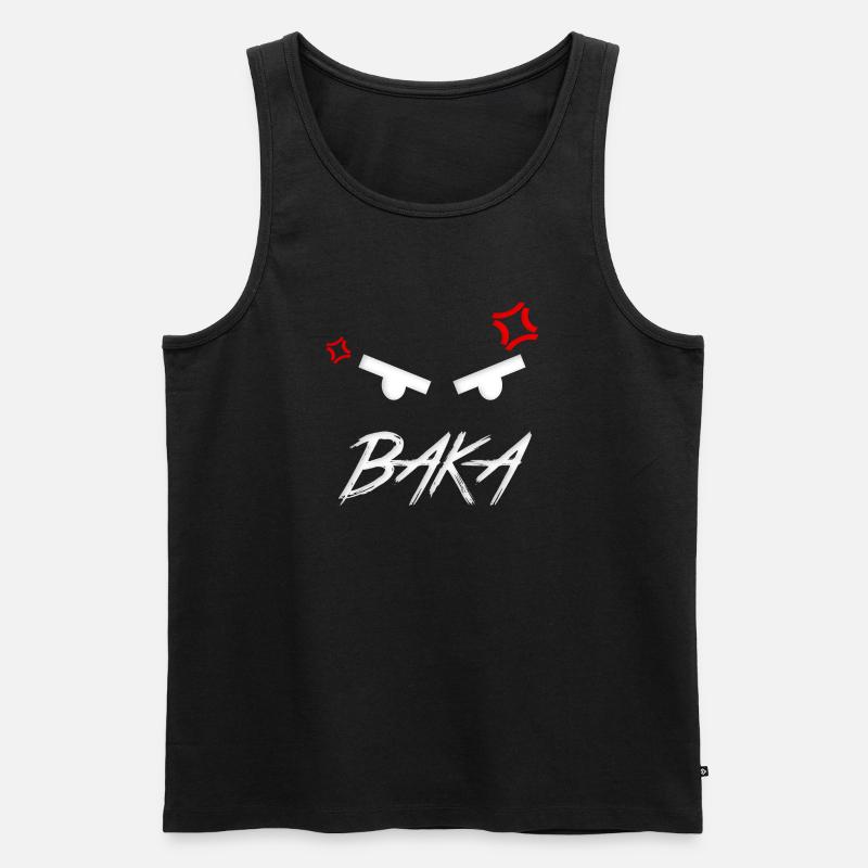 Baka Expression dans l’anime - Débardeur bio Premium Homme - noir