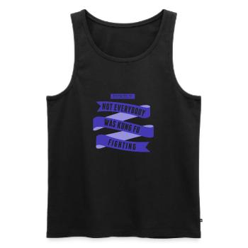 Surely Not Everybody Was Kung Fu Fighting - Männer Premium Bio Tank Top - Schwarz - Vorne - Michal (187cm)
