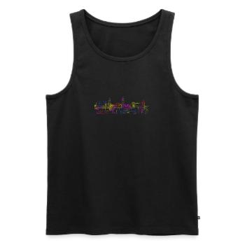 Nürnberg - Männer Premium Bio Tank Top - Schwarz - Vorne - Michal (187cm)