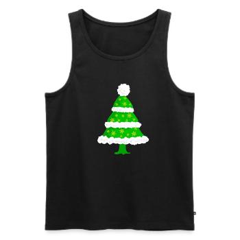 Christmas fir tree - Men's Premium Organic Tank Top - black - Front - Michal (187cm)
