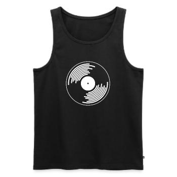 vinyl records vinyl record hip hop tape dj deejay - Men's Premium Organic Tank Top - black - Front - Michal (187cm)