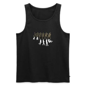 Evolution Klettern Kletterknoten Achter Knoten - Männer Premium Bio Tank Top - Schwarz - Vorne - AI Model Male 178 light (178cm)