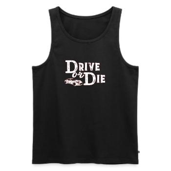 automobile - Men's Premium Organic Tank Top - black - Front - Michal (187cm)