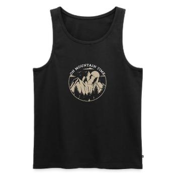 Wandern Berge Camping Natur Geschenk - Männer Premium Bio Tank Top - Schwarz - Vorne - Michal (187cm)