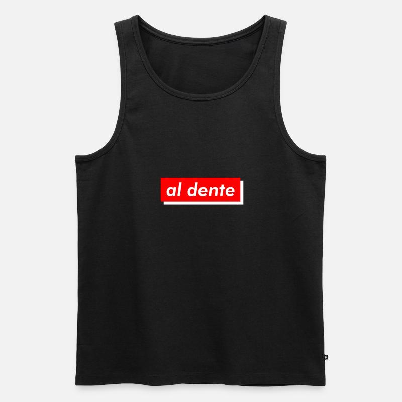 al dente - Männer Premium Bio Tank Top - Schwarz