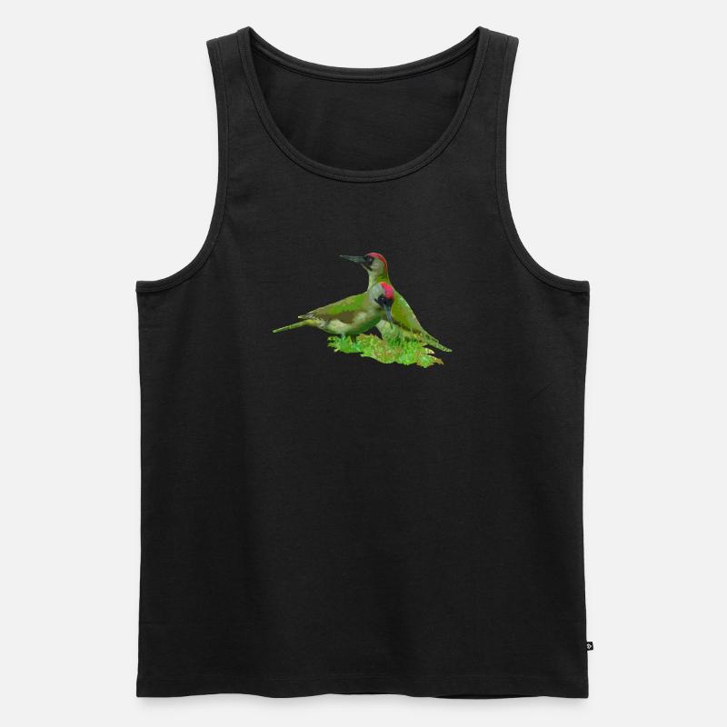 gruenspecht vogel - Männer Premium Bio Tank Top - Schwarz