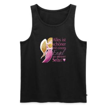 Engel an meiner Seite - Sonja Ariel von Staden - Männer Premium Bio Tank Top - Schwarz - Vorne - AI Model Male 178 light (178cm)