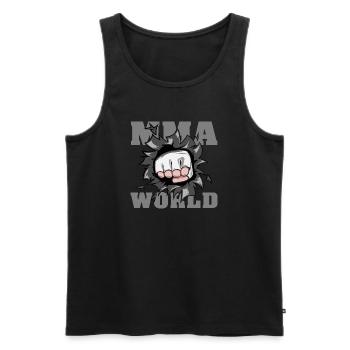 MMA poing symbole arts martiaux illustration icône logo - Débardeur bio Premium Homme - noir - Devant - Michal (187cm)