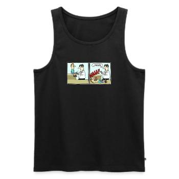 Fussballer Comic Cartoon Fussball Lustig Witzig - Männer Premium Bio Tank Top - Schwarz - Vorne - Michal (187cm)